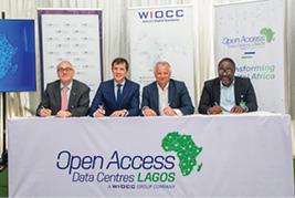 Left to right: Dan Croft (Regional Industry Manager, Infrastructure, Central Africa & Anglophone West Africa - IFC), Jean GuyonnetDuperat (Country Director Nigeria - Proparco),Chris Wood (CEO - WIOCC Group), Chidi Iwuchukwu (Head of Investment Banking, Banking Division Africa - RMB)